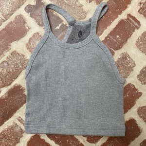 NWOT Free People Happiness Runs Crop - Size XS/S - Heather Grey